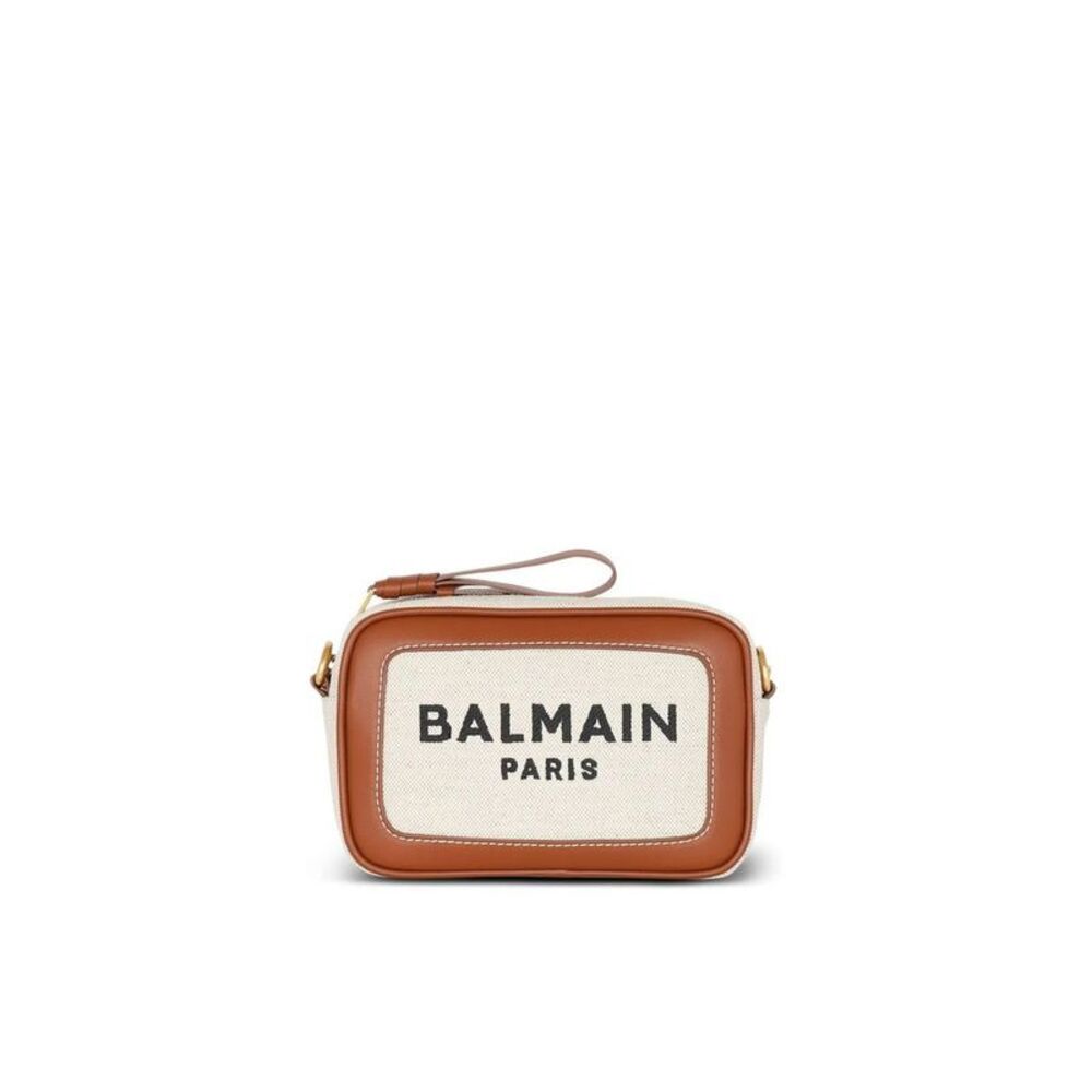 Balmain Brown Cotton Shoulder Women's Bag